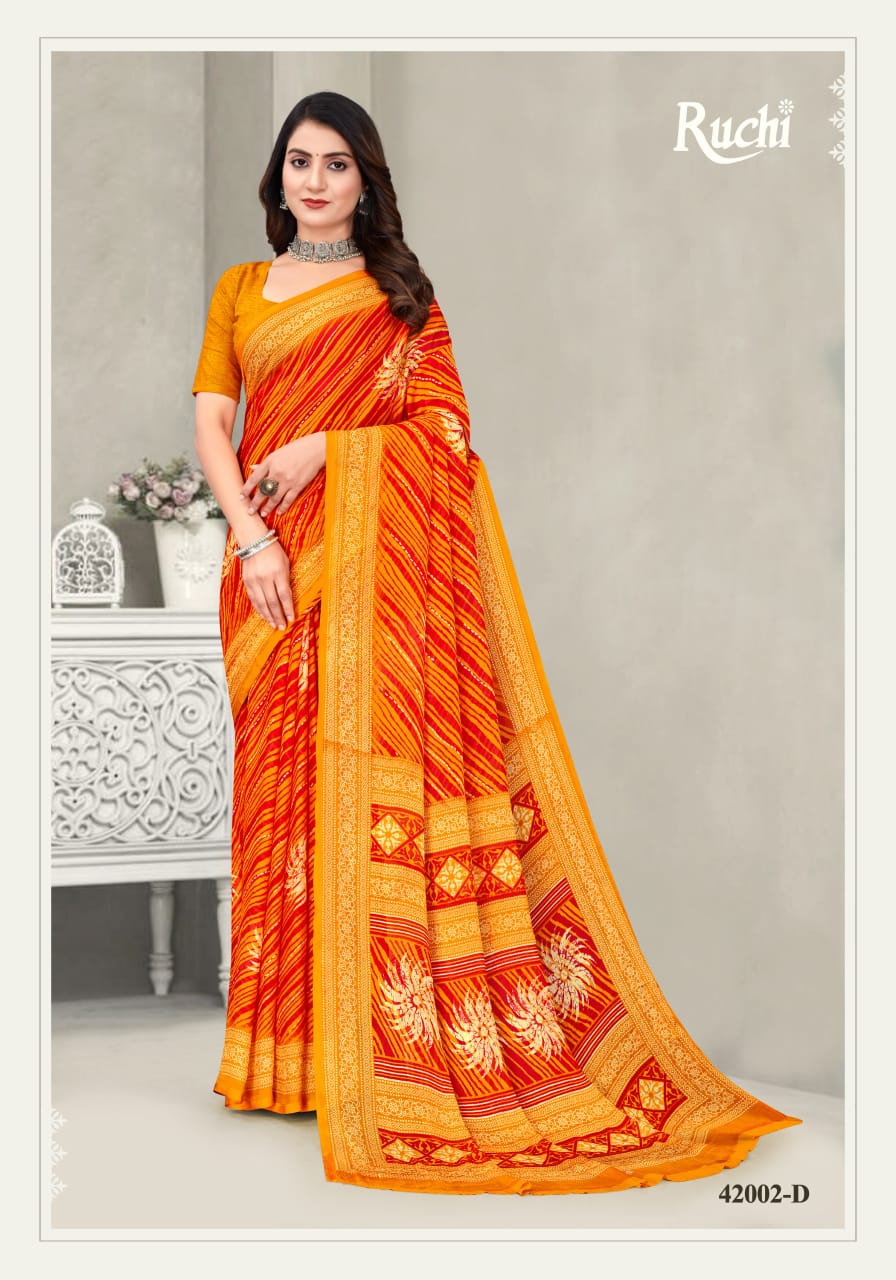Star Chiffon Vol 192 By Ruchi Chiffon Surat Daily Wear Saree Wholesale Market